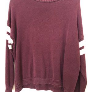 Brandy Melville Maroon Varsity Sweater